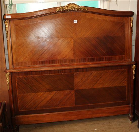 Louis XV style gilt metal mounted double bedstead